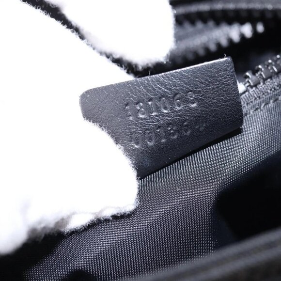 GUCCI Web Sherry Line Shoulder Bag Nylon Black - Picture 11 of 15